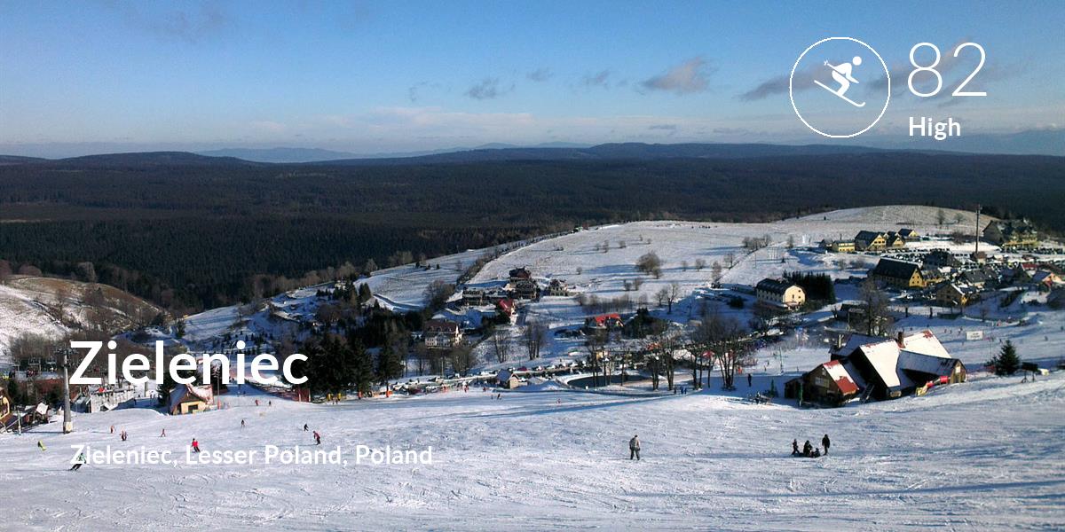 Skiing comfort level is 82 in Zieleniec