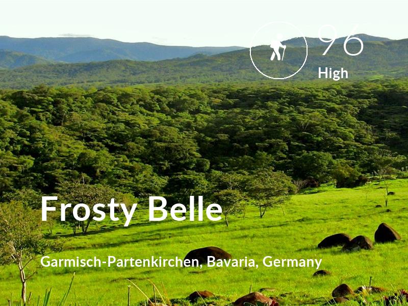 Hiking comfort level is 96 in Frosty Belle