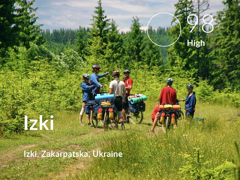 Cycling comfort level is 98 in Izki