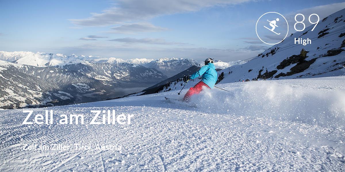 Skiing comfort level is 89 in Zell am Ziller