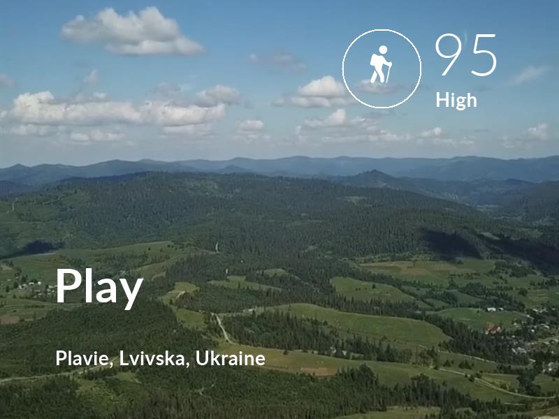 Hiking comfort level is 95 in Play