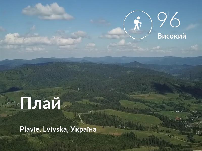 Похід comfort level is 96 in Плай