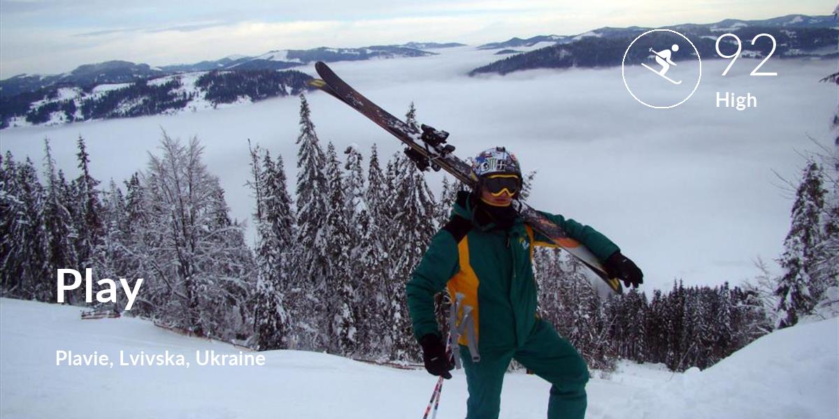 Skiing comfort level is 92 in Play