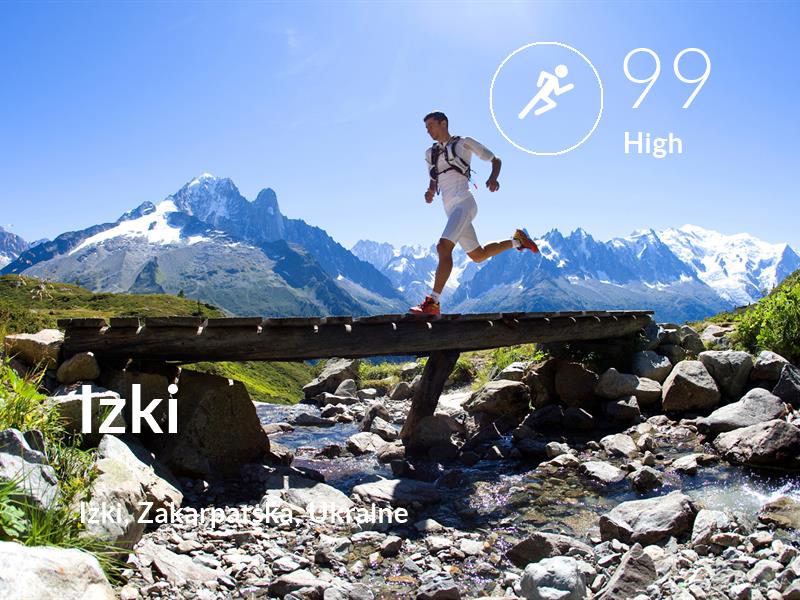 Running comfort level is 99 in Izki