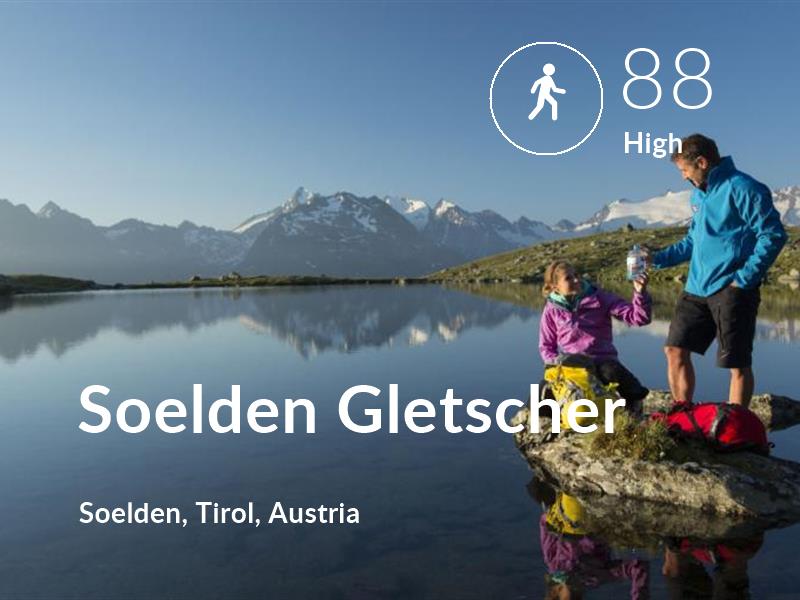 Walking comfort level is 88 in Soelden Gletscher