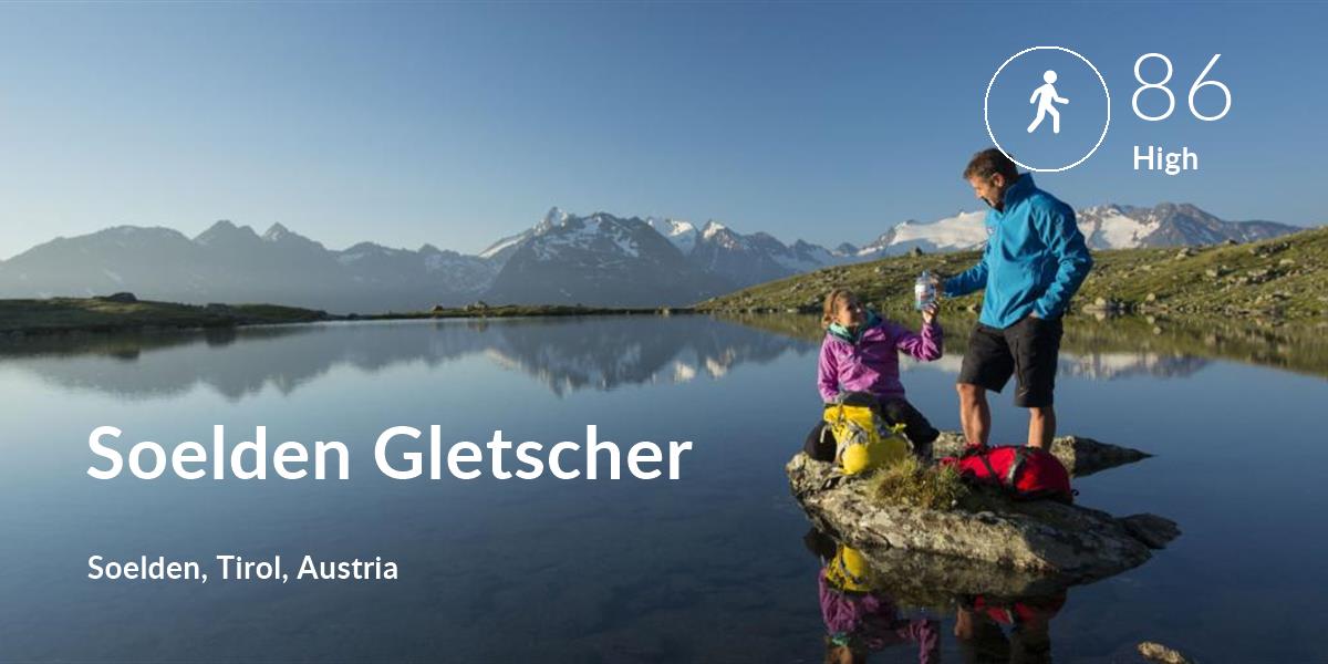 Walking comfort level is 86 in Soelden Gletscher
