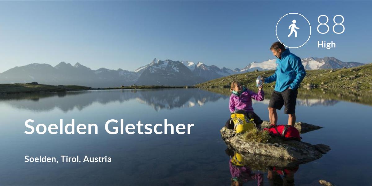 Walking comfort level is 88 in Soelden Gletscher