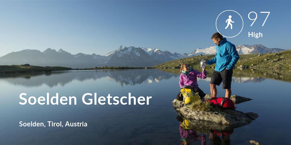 Walking comfort level is 97 in Soelden Gletscher