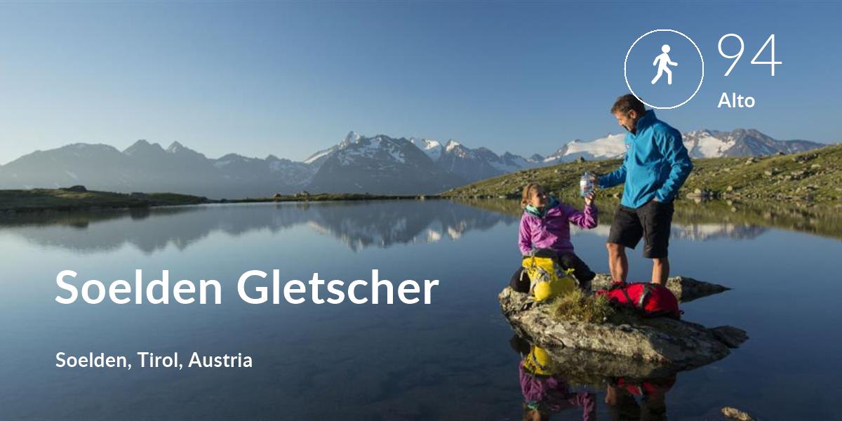 Caminando comfort level is 94 in Soelden Gletscher