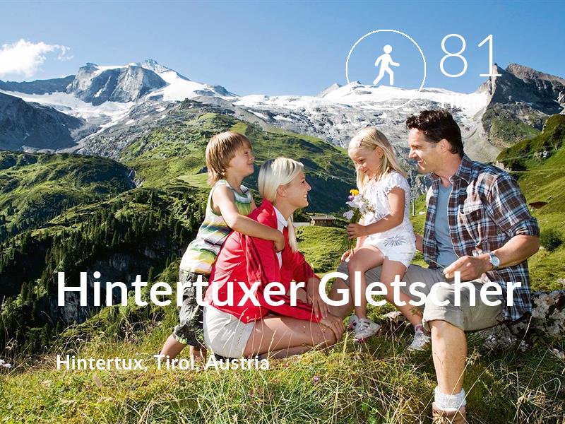 Walking comfort level is 81 in Hintertuxer Gletscher