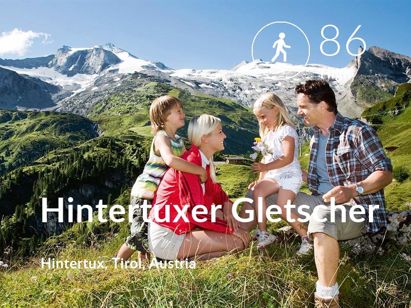 Walking comfort level is 86 in Hintertuxer Gletscher