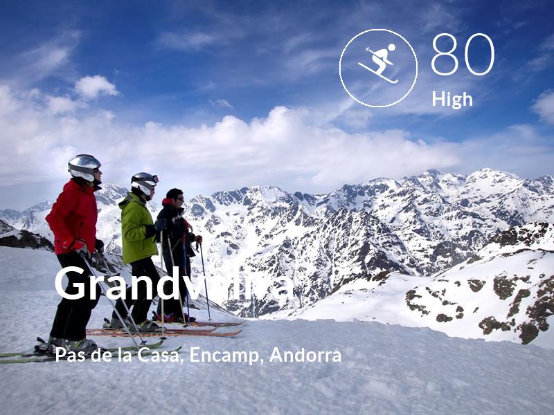 Skiing comfort level is 80 in Grandvalira