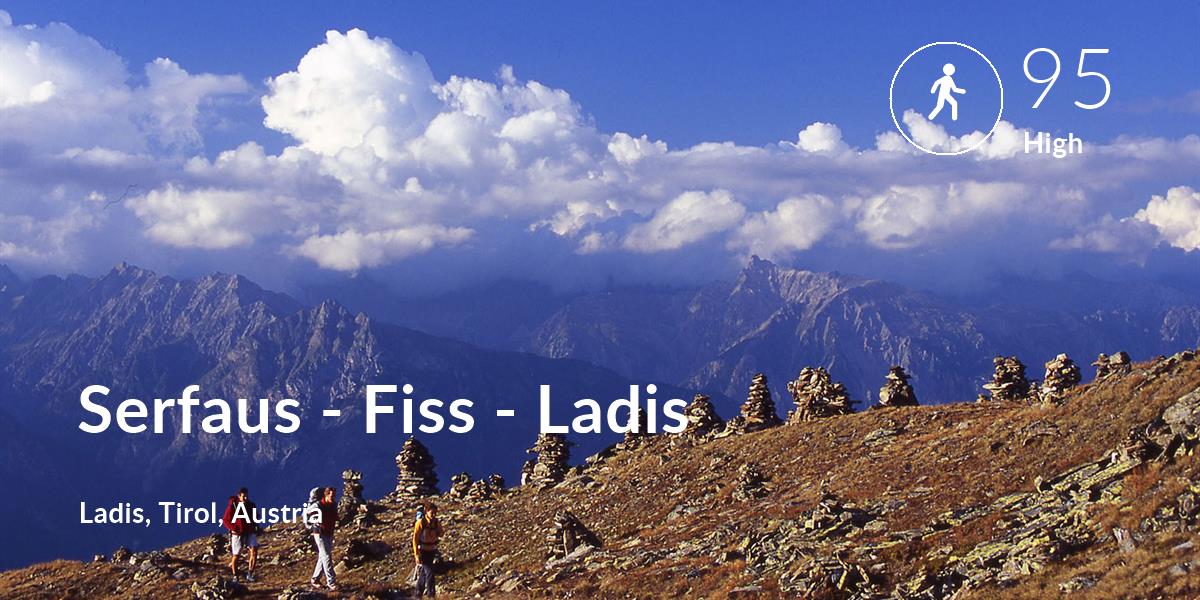 Walking comfort level is 95 in Serfaus - Fiss - Ladis