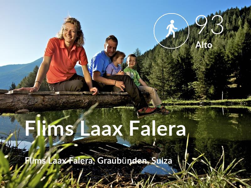 Caminando comfort level is 93 in Flims Laax Falera