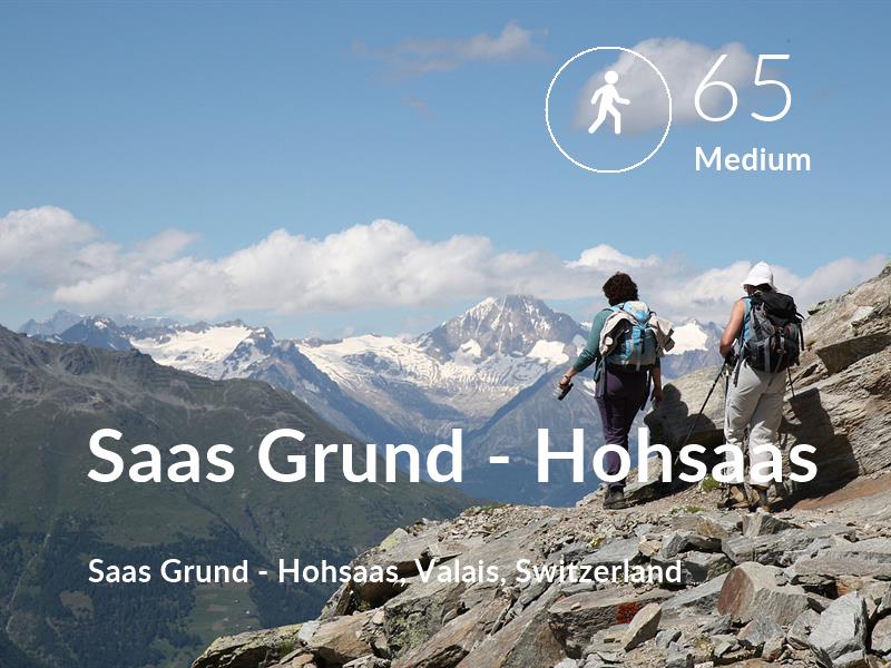 Walking comfort level is 65 in Saas Grund - Hohsaas