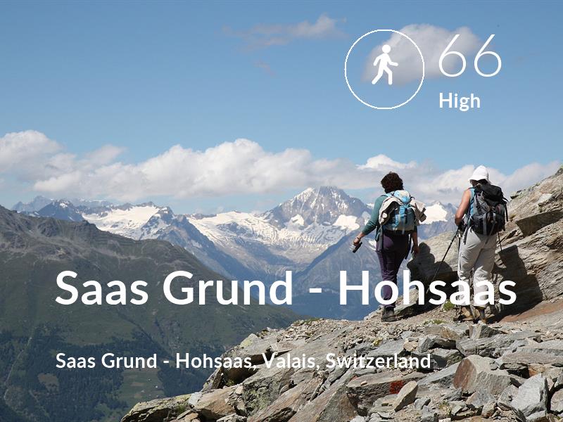 Walking comfort level is 66 in Saas Grund - Hohsaas