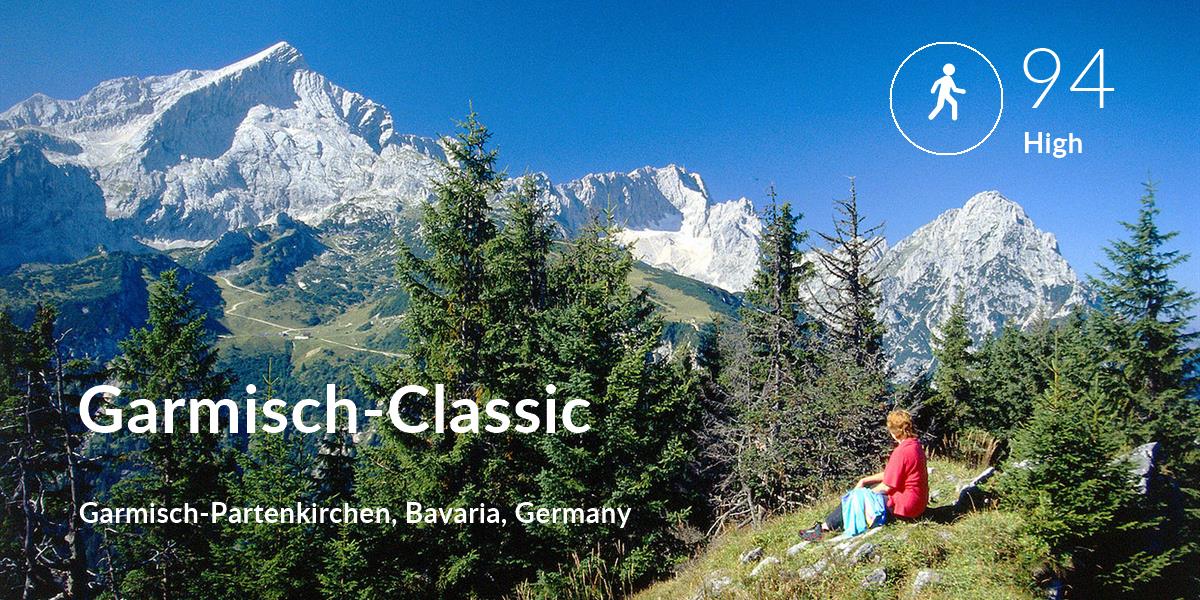 Walking comfort level is 94 in Garmisch-Classic