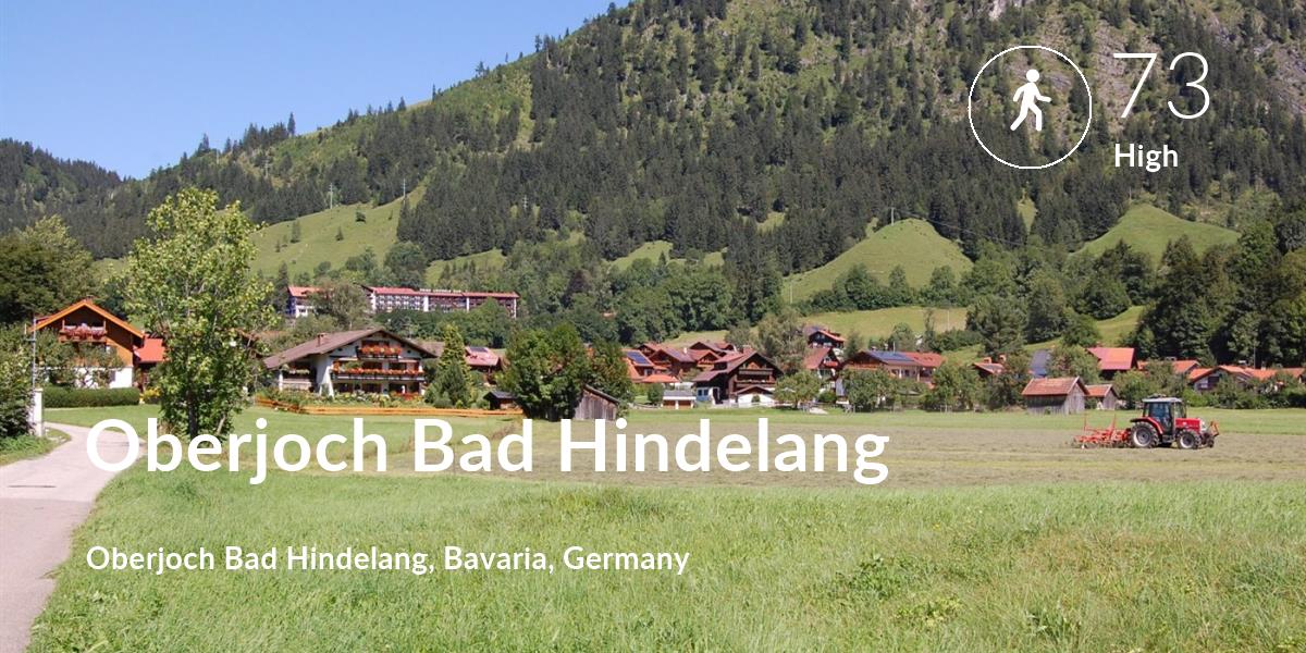 Walking comfort level is 73 in Oberjoch Bad Hindelang