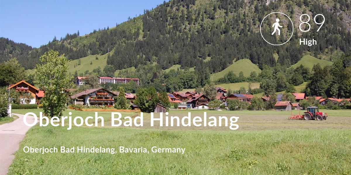 Walking comfort level is 89 in Oberjoch Bad Hindelang