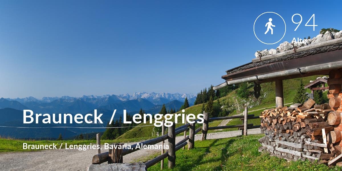 Caminando comfort level is 94 in Brauneck / Lenggries