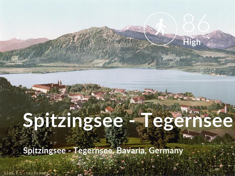 Walking comfort level is 86 in Spitzingsee - Tegernsee