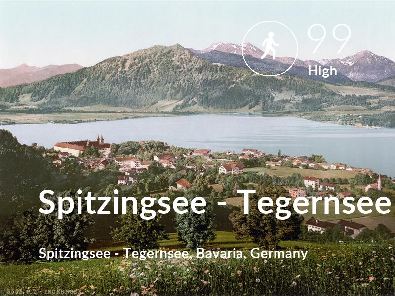 Walking comfort level is 99 in Spitzingsee - Tegernsee