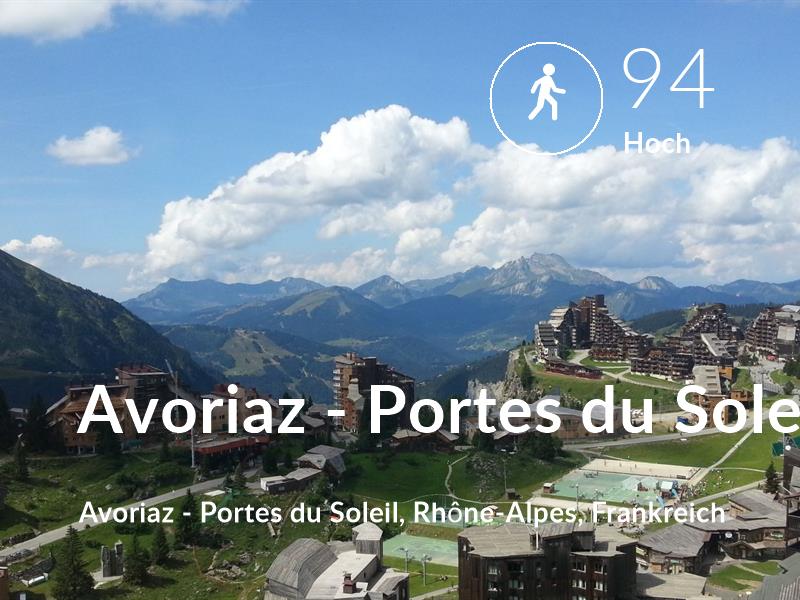 Gehen comfort level is 94 in Avoriaz - Portes du Soleil