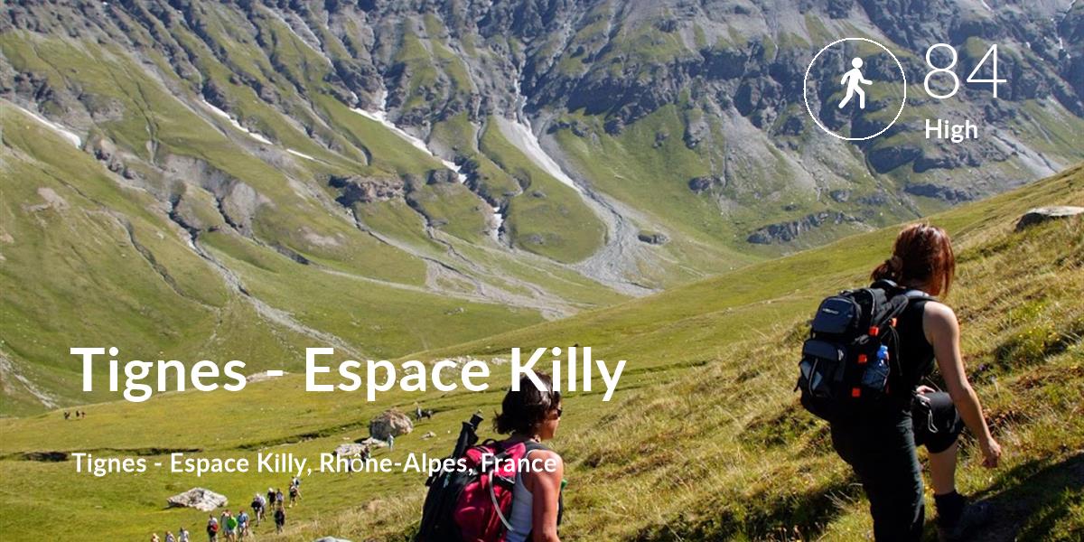 Walking comfort level is 84 in Tignes - Espace Killy