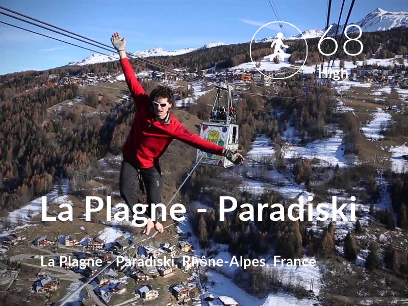 Walking comfort level is 68 in La Plagne - Paradiski