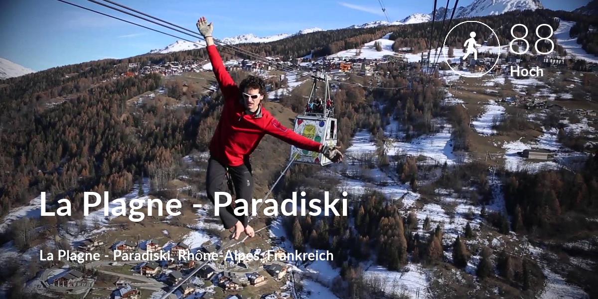 Gehen comfort level is 88 in La Plagne - Paradiski