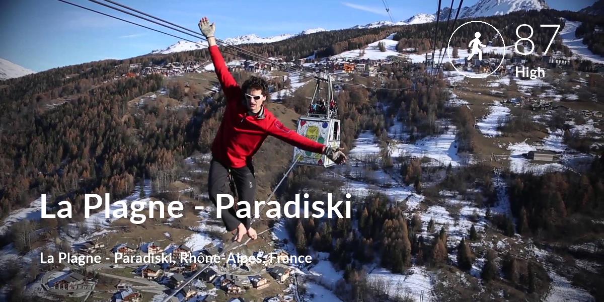 Walking comfort level is 87 in La Plagne - Paradiski