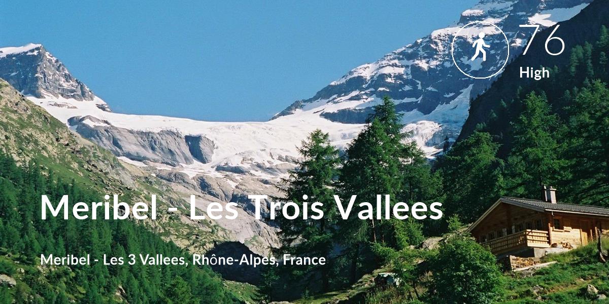 Walking comfort level is 76 in Meribel - Les Trois Vallees