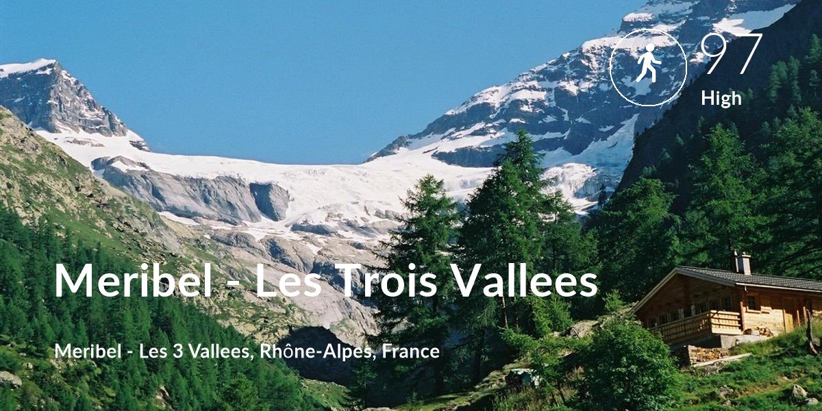 Walking comfort level is 97 in Meribel - Les Trois Vallees