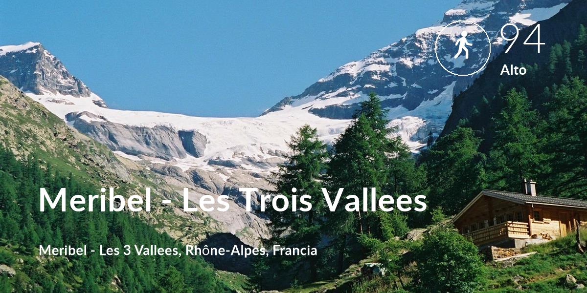 Caminando comfort level is 94 in Meribel - Les Trois Vallees