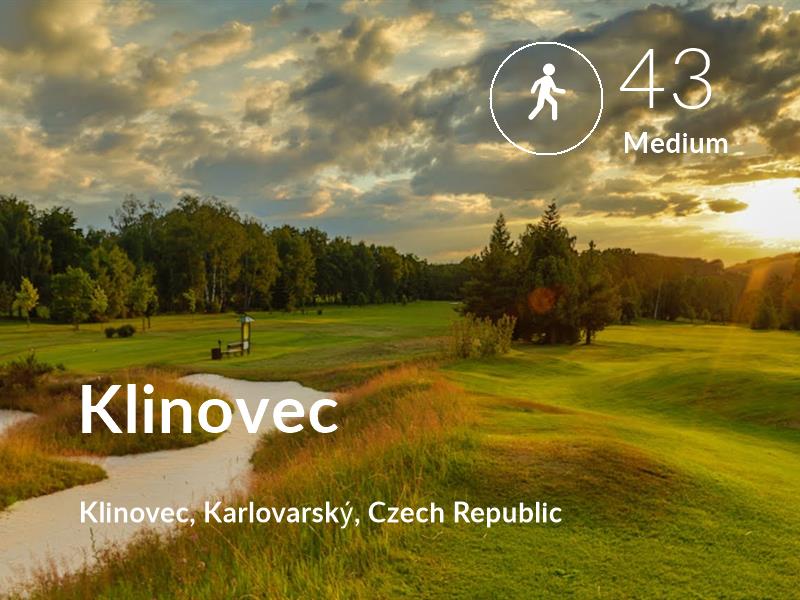 Walking comfort level is 43 in Klinovec