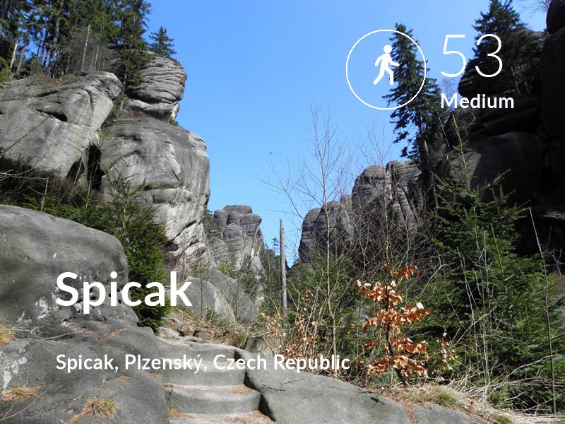 Walking comfort level is 53 in Spicak