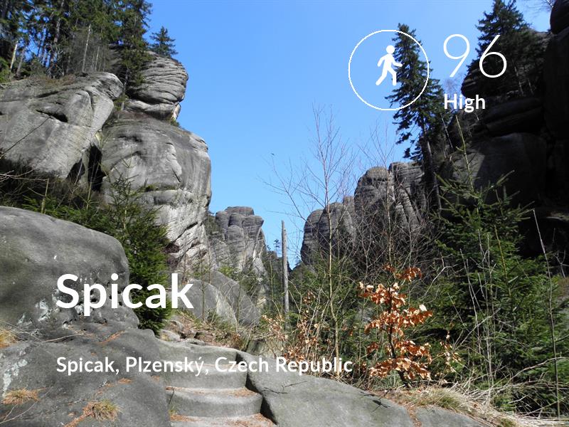 Walking comfort level is 96 in Spicak