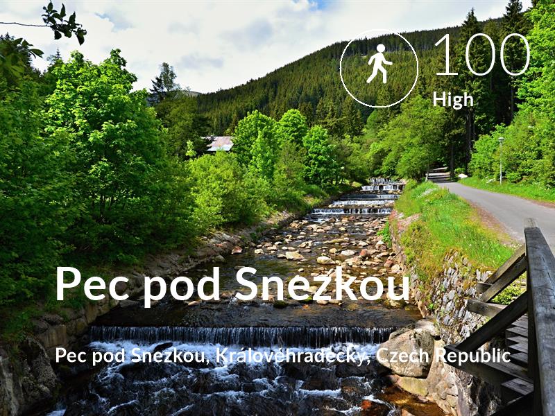 Walking comfort level is 100 in Pec pod Snezkou
