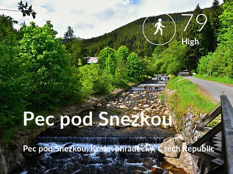Walking comfort level is 79 in Pec pod Snezkou