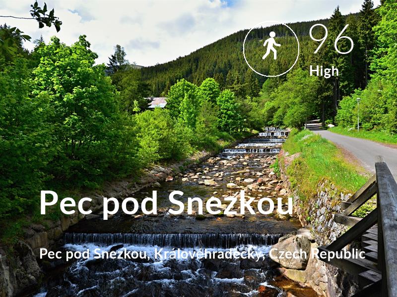 Walking comfort level is 96 in Pec pod Snezkou
