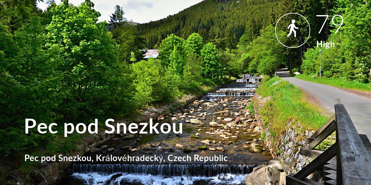 Walking comfort level is 79 in Pec pod Snezkou