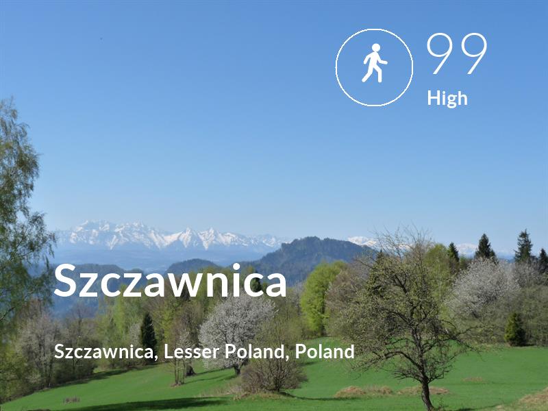 Walking comfort level is 99 in Szczawnica