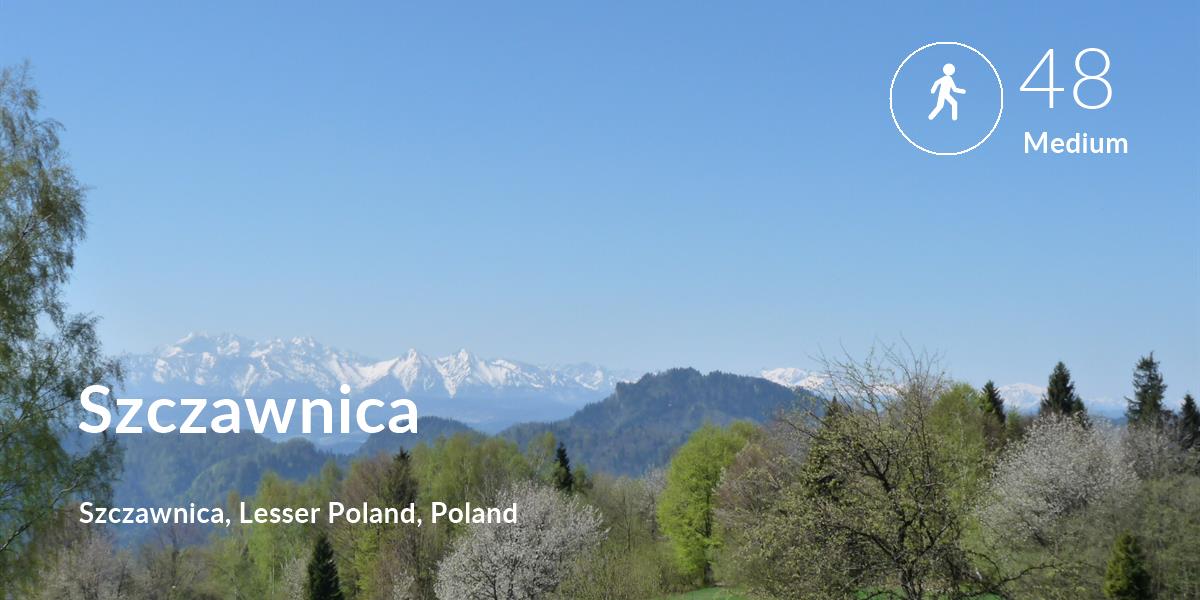 Walking comfort level is 48 in Szczawnica
