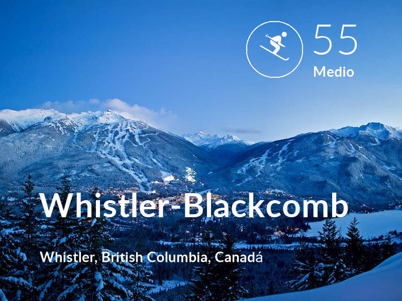 Esquiar comfort level is 55 in Whistler-Blackcomb