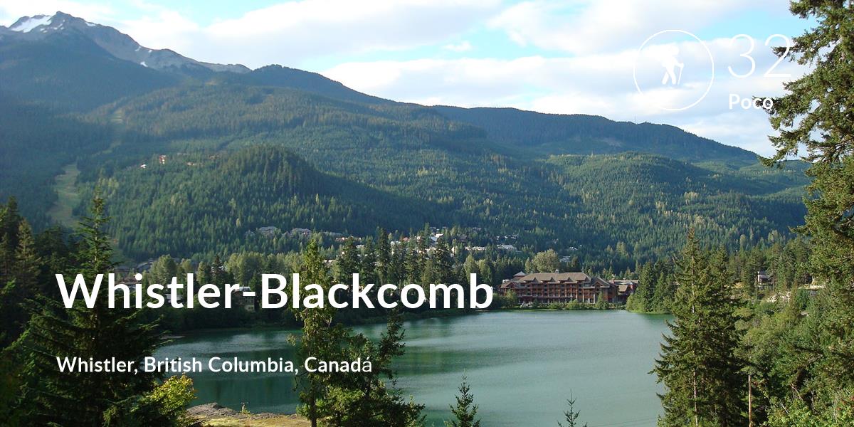 Senderismo comfort level is 32 in Whistler-Blackcomb
