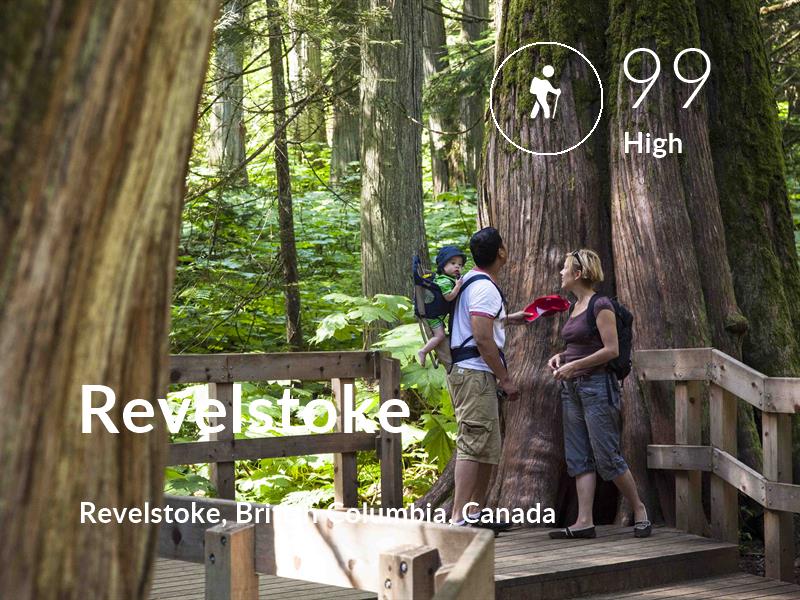 Hiking comfort level is 99 in Revelstoke