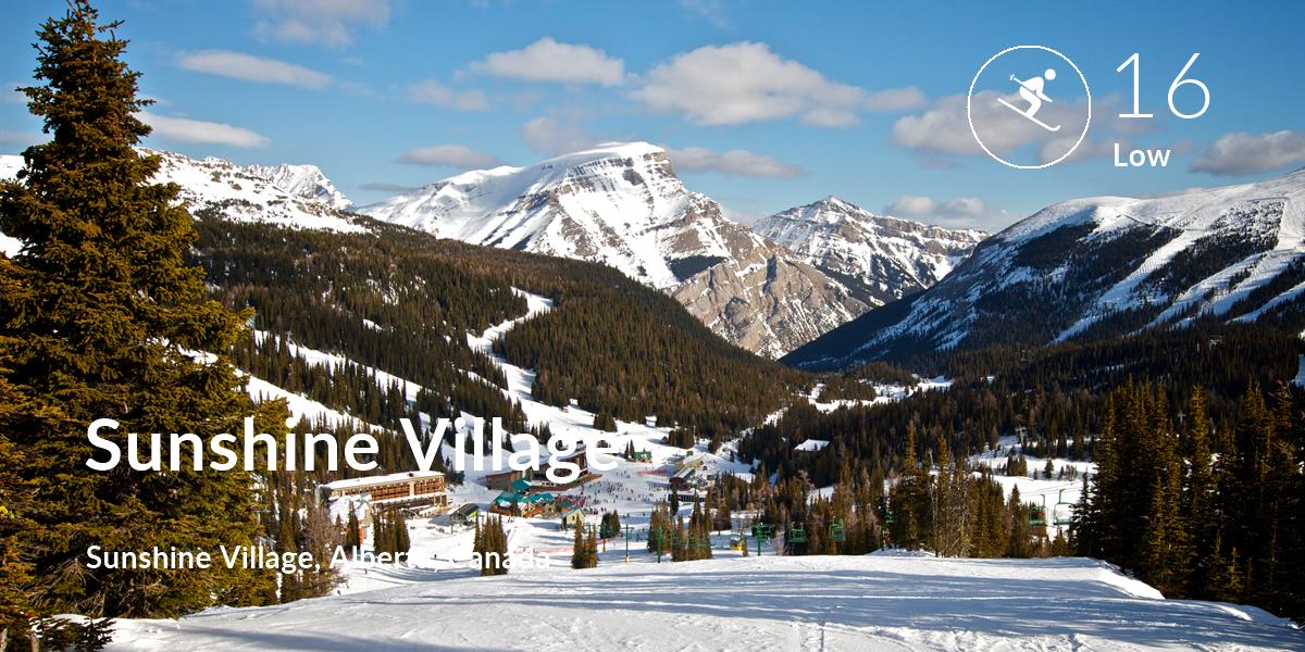 Skiing comfort level is 16 in Sunshine Village