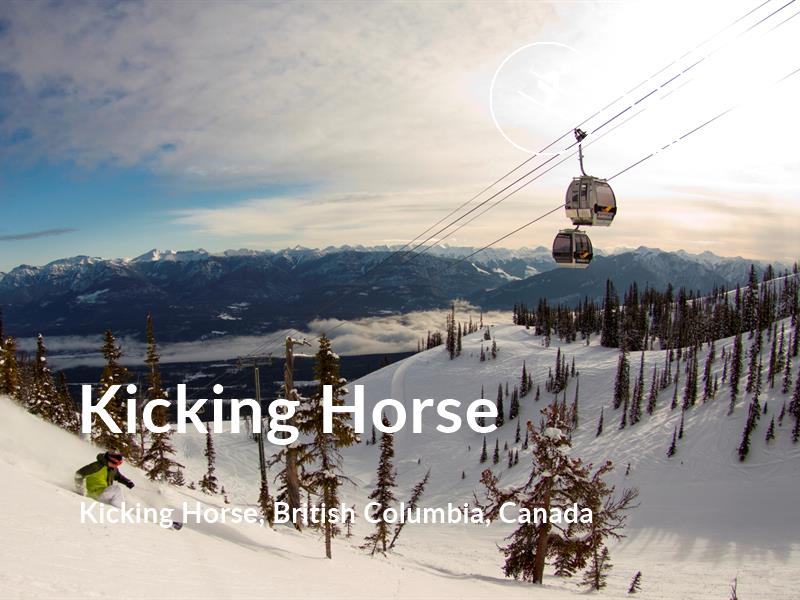 Skiing comfort level is 88 in Kicking Horse