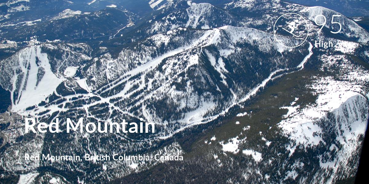 Skiing comfort level is 95 in Red Mountain