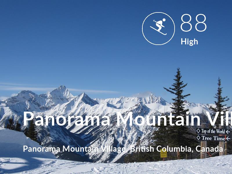 Skiing comfort level is 88 in Panorama Mountain Village